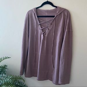 3/$15 Lace-up Sweatshirt